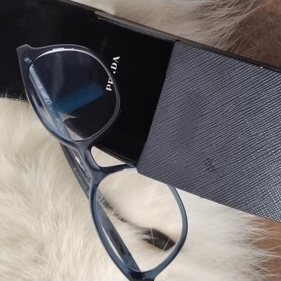 Prada Blue Rimmed Reading Glasses - Picture 1 of 6
